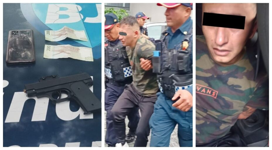 VIDEOS: “¡Me duele!” captan a ladrón herido y momento de la persecución en plaza Mitikah