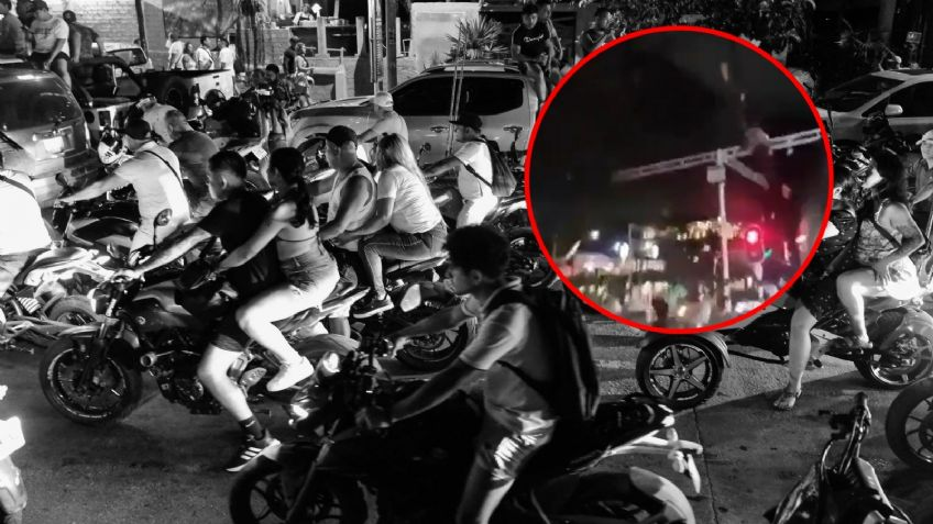 Show de malabarista sale mal y se estrella con motociclista en plena costera 