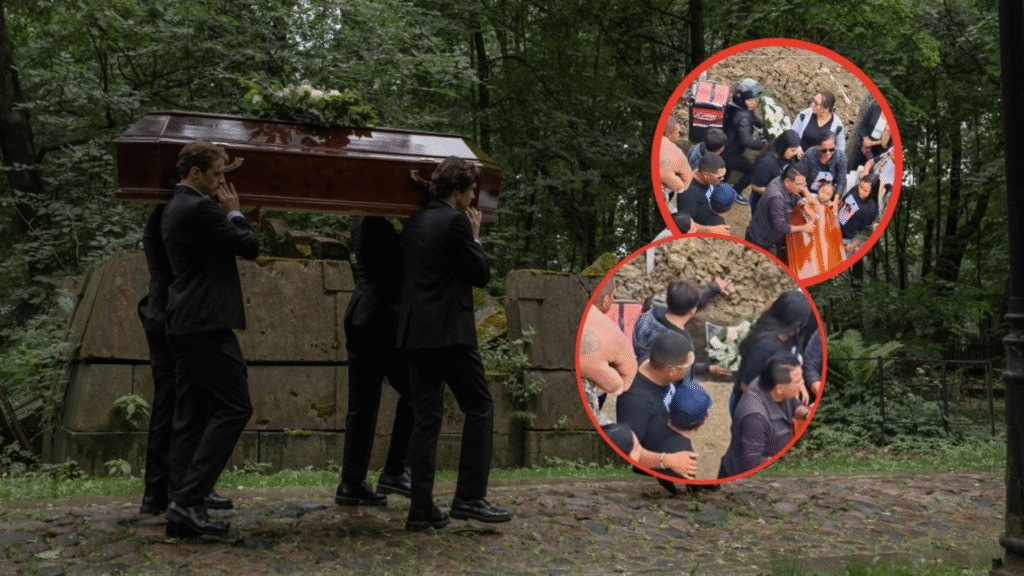 Repartidor de flores cae a fosa de difunto en pleno funeral