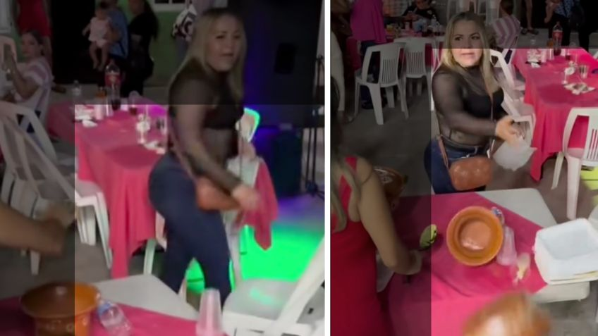 Surge “Lady taco”: mujer arma un escándalo en plena fiesta porque no le dieron un taco: “Qué te cuesta”