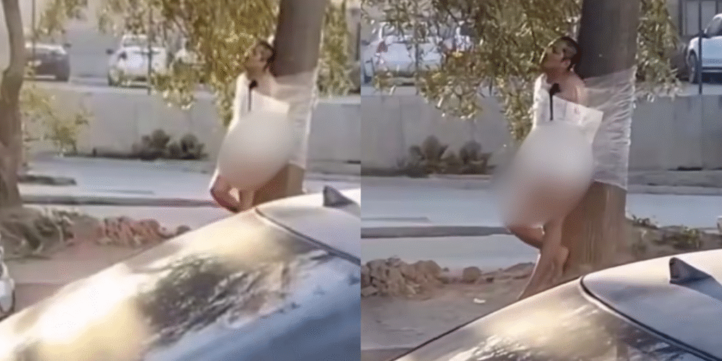 ‘Por infiel’: hombre aparece atado a un árbol en colonia de Tijuana